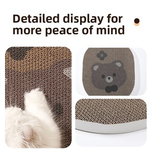 Kedi tırmalama direği karton kedi yatağı oluklu kağıt tırmalama pedi kediler için yavru kedi pençe bileme yüksek kaliteli evcil hayvan malzemeleri - Product Image 4