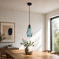 Lampe suspendue moderne en vitrail, luminaire de chevet, de vestiaire, d'îlot de cuisine, suspension simple, lustre