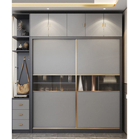 Fabricant chinois OEM, armoire ouverte en bois de haute qualité, écologique, SENSAI G16, plans d'aménagement de placard, porte en verre dépoli, chambre à coucher moderne