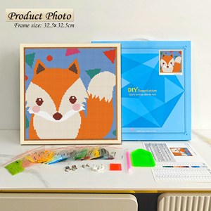 Kit de peinture diamant 5D à motif animal irrégulier, pour la décoration murale de la maison, peintures diamant faites à la main pour la maison - Product Image 2