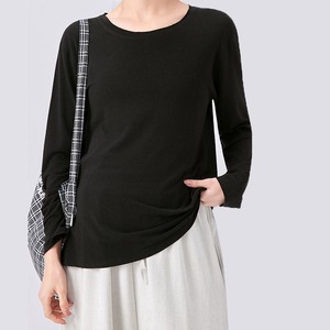 Camiseta de Maternidad YIYI con Cuello Redondo, Ligera y Holgada, Camiseta Interior para Lactancia, <span class=keywords><strong>Blusa</strong></span> Cómoda de <span class=keywords><strong>Manga</strong></span> Larga - Product Image 5