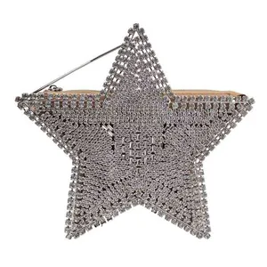New Rhinestone clutch in 2020 in star shape and heart-shaped designer crystal evening bag