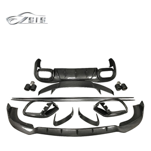 Difusor de Labio Delantero y Spoiler de Escape de Fibra de Carbono Seca Estilo B KO para GT50 GT43 de 4 Puertas, Compatible con GT 50 GT43 de Año <span class=keywords><strong>2021</strong></span>+ - Product Image 2
