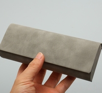 Boîte de rangement pour lunettes de lecture optiques haut de gamme résistante à la pression en cuir rayé rétro faite à la main, marque Huicheng, en vente en stock