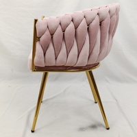 Chaises de Salle à Manger Modernes en Velours Rembourré Tissé, de Loisirs de Luxe capitonnées, pour Salon ou Bureau à Domicile