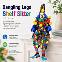 Figurine de Clown Arlequin en Céramique Fine, Style Commedia Dell'arte Italienne Classique, Vintage, Décoration Artistique pour la Maison, Objet de Collection