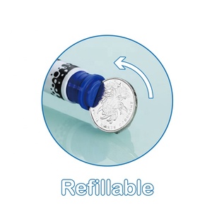 Pennarelli Permanenti di Alta Qualità Non Tossici e Impermeabili, Ricaricabili, 12 Colori, <span class=keywords><strong>Punta</strong></span> a <span class=keywords><strong>Scalpello</strong></span>/Cilindrica, per Ufficio e Scuola - Product Image 4