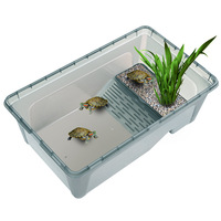 Grand réservoir rectangulaire en plastique pour tortues, boîte d'élevage, enclos, conteneur d'élevage pour usage domestique, pour tortues à oreilles rouges