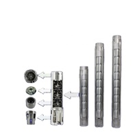Pompes submersibles centrifuges multi-étages en acier inoxydable pour puits profonds, moteurs submersibles et pièces de rechange pour pompes à eau