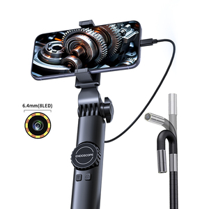 Two ways Endoscope Camera with 8 LEDs 6.4mm durable Cable Inspection Camera Sewer inspection essential for <b>car</b> <b>repair</b> Borescope - Product Image 1