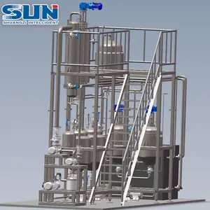 Sistema de destilación de vapor al vacío, aparato de laboratorio de acero inoxidable, sistema de destilación molecular centrífuga