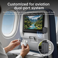 Transmetteur audio sans fil GT36 6.0, double sortie 1-vers-2, adaptateur pour ordinateur portable et avion, convertisseur de casque en vol pour le voyage
