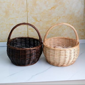 Panier à fleurs en osier bleu pour rangement, arrangement floral, pique-nique en extérieur, <span class=keywords><strong>cadeau</strong></span> - Product Image 6