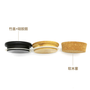 Thân Thiện Với Môi Cao Borosilicate Kín Nhà Bếp Thực Phẩm Chai Thủy Tinh Gia Vị Lưu Trữ <span class=keywords><strong>Container</strong></span> Với Tre Nắp Bằng Gỗ - Product Image 4