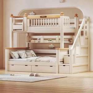 <span class=keywords><strong>Lit</strong></span> <span class=keywords><strong>superposé</strong></span> surélevé à double toit moderne, design de <span class=keywords><strong>hauteur</strong></span> pour une chambre d'hôtel familiale confortable - Product Image 3