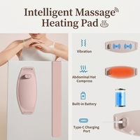 Ceinture de massage portable sans fil chauffante pour le dos, vente en gros d'usine, OEM ODM, appareil de soulagement des crampes menstruelles
