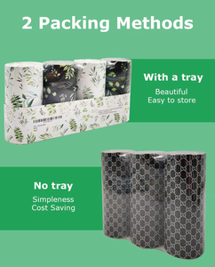 Soporte de pañuelos de bambú para coche de 3 capas, cilindro de lámina de oro a granel para el hogar, portavasos de papel <span class=keywords><strong>facial</strong></span>, caja de recarga, contenedor redondo - Product Image 5