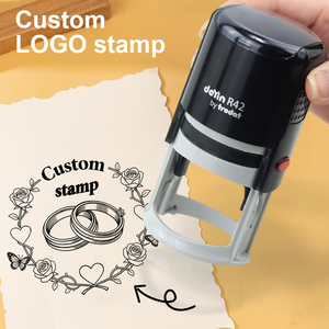 Sello de Goma Personalizado con Logotipo, Redondo, de 42 mm, Autoentintable, para Bodas, Oficina, Papelería, con Diseño Personalizado - Product Image 1