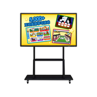 Tableau blanc interactif intelligent 4K de 98 pouces avec caméra, microphone et partage d'écran sans fil pour grandes salles de réunion et usines
