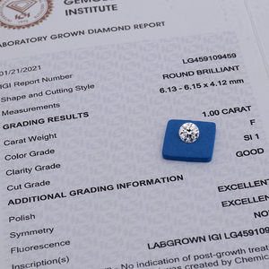 1カラット～1.35カラット 在庫あり ラウンドブリリアントカット DEFカラー VVS-VS IGI鑑定済み ラボグロウンCVDダイヤモンド 卸売価格 ラボ作成ダイヤモンド - Product Image 2