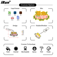 IRun personnalisé Logo creux étiquette en plastique Sneaker breloques pendentif lacets décoration porte-clés breloque pour accessoires de chaussures
