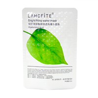 Pochette d'emballage souple avec surface mate ou brillante en option pour masque hydratant aux feuilles vertes, sachet à trois soudures latérales