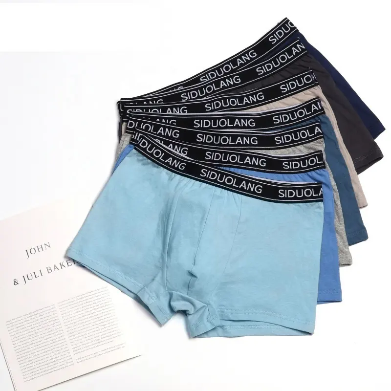 high quality Simple male underwear panties men's pure cotton comfort underpants boxers briefs