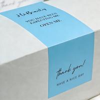 Autocollants de remerciement personnalisés avec logo - Étiquettes d'étanchéité 5*10cm imperméables pour la décoration d'emballage