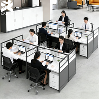 Poste de travail de bureau moderne avec cloisons modulaires et design ergonomique pour hôpitaux, écoles et bureaux