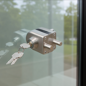 Loquet de sol incurvé en acier inoxydable pour porte vitrée – Design moderne et pratique - Product Image 5