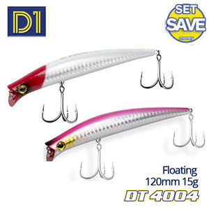 Esca Artificiale D1 120mm/15g, Popper Rigido Galleggiante, Minnow per Pesca a Traina in Fiume, Lago e Torrente - Product Image 1