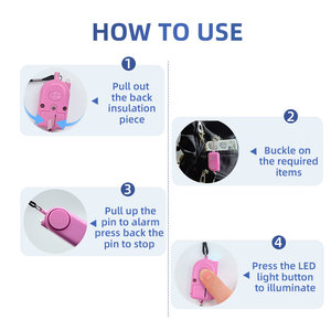 <span class=keywords><strong>Alarma</strong></span> de autodefensa para mujer, <span class=keywords><strong>alarma</strong></span> antiviolación, llavero, <span class=keywords><strong>alarma</strong></span> de seguridad personal con luz LED - Product Image 5