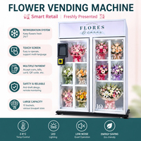 Máquina Expendedora de Flores Inteligente, Quiosco Automático de Venta de Ramos Frescos, Gabinete Expendedor Floral de Autoservicio con Pantalla Táctil