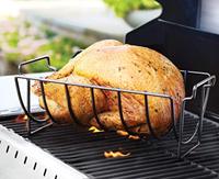Estante para barbacoa al aire libre, estante para carne y cordero, esqueleto para utensilio con pollo, pavo, comida, pollo y muslos