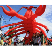 Événement de décoration géant avec écrevisses gonflables, modèle d'animal en forme de homard ou de crevette gonflable, ballon à vendre