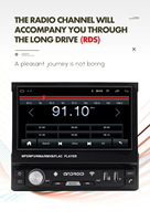 Radio stéréo de voiture Android 10.0 avec lecteur MP5 rétractable 7 ''écran tactile GPS WIFI Autoradio
