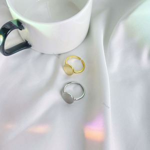 Dylam Chic Base Blank Jewelry Findings De Plata Real <b>Sterling</b> <b>Silver</b> 18K Oval Coin Index Finger <b>Adjustable</b> Open <b>Ring</b> - Product Image 5