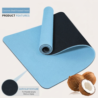 Tapis de yoga en caoutchouc naturel YCOM 2026, professionnel, antidérapant, extra épais 5 mm, écologique, durable, résistant aux taches