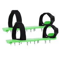Herramientas de construcción fáciles de usar, zapatos con pinchos, color verde para pisos de epoxi con pinchos cortos
