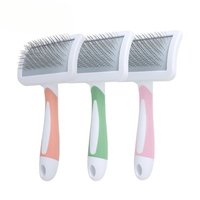 Peigne et brosse de toilettage pour animaux de compagnie en plastique à motif de dessin animé pour chats et chiens - Démêloir et râteau pour sous-四rêches
