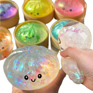 Big Silicone Simulated Steamer Bun Squishy Dumpling Face Glitter Expression Fast Rebound Anti-stress Fidget Toy 8cm <b>Boys</b> 14 - Product Image 1