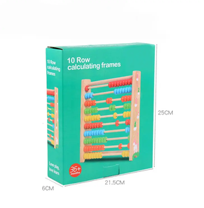 Juguetes de enseñanza educativa temprana para niños, cuentas de madera coloridas de 10 filas, Ábaco Soroban - Product Image 5