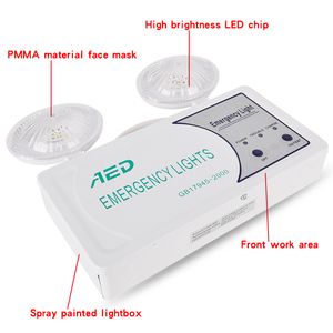 Đèn <span class=keywords><strong>LED</strong></span> với pin 2 có thể điều chỉnh đầu đèn 90 phút Công suất tối thiểu siêu sáng Lumens ánh sáng khẩn cấp cho nhà, khách sạn - Product Image 6