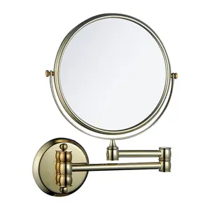 돋보기 메이크업 거울 벽걸이 형 회전 금속 메이크업 거울 드레싱 거울