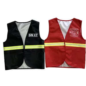 Costume de Gilet de Pompiers d'Halloween, Uniforme de Fête, Carnaval, Carrière, Costume Cosplay pour Enfants