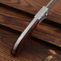 Couteau de poche pliant en acier Damas personnalisable Bochen avec manche en bois, support OEM pour la chasse et le camping en extérieur