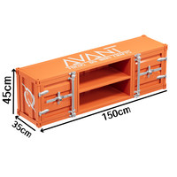 Meuble TV en métal de style industriel avec table basse et tiroirs de rangement supplémentaires pour le salon Chine