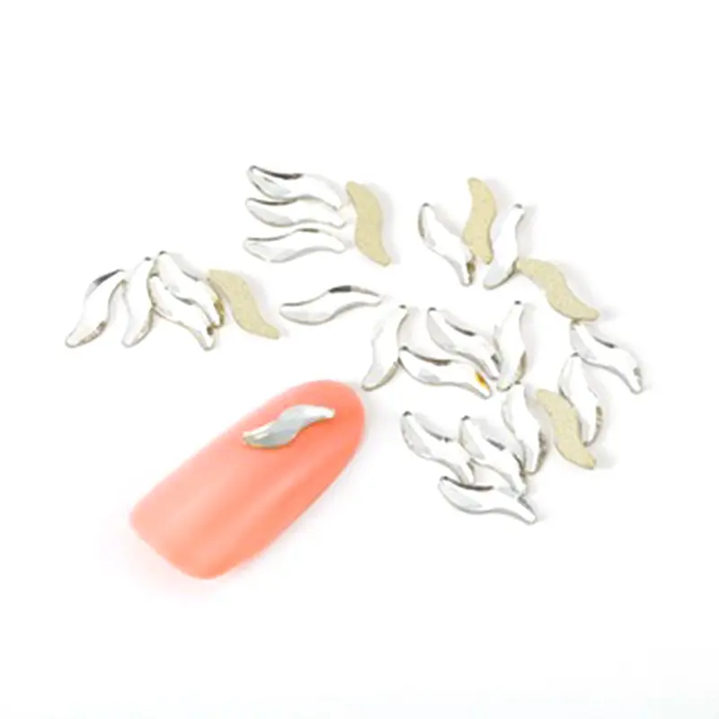 2404 White flat bottom nail drill shaped long drop glitter diy jewelry paste manufacturers wholesale