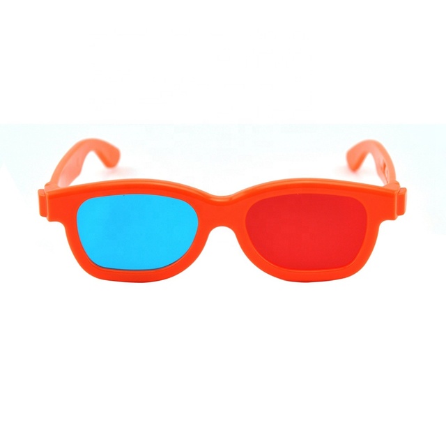 Passive Anaglyph Plastic 3D Red Blue Red Cyan Glasses