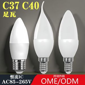 LED Candle <b>Bulb</b> E14 E27 Base 50000 Hours Lifespan Warm <b>White</b> Light Home Lighting PC Lampshade - Product Image 4
